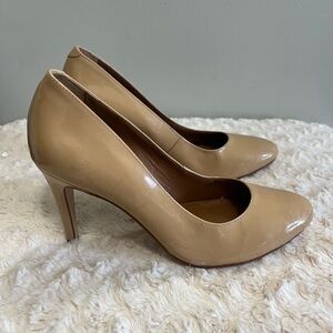 Rebecca Allen patent nude‎ pump heel New 7